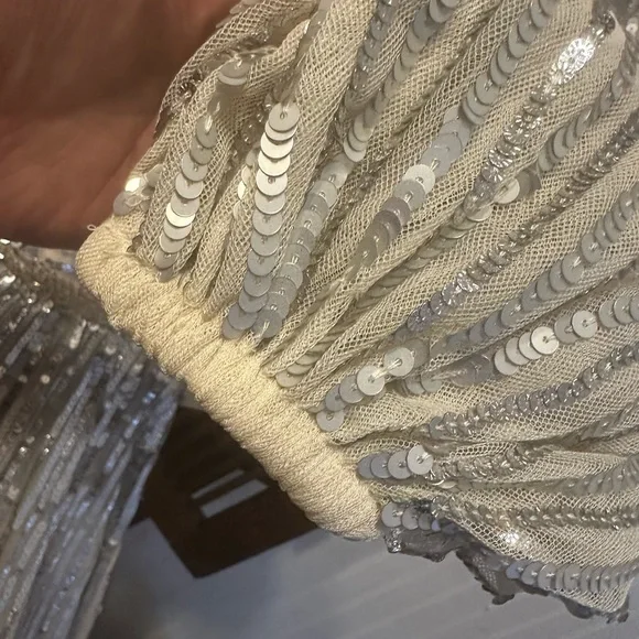 ✔️#67B BNWT MAC DUGGAL SEQUINED WRAP OVER 3/4 SLEEVE GOWN #5509 - Picture 11 of 12